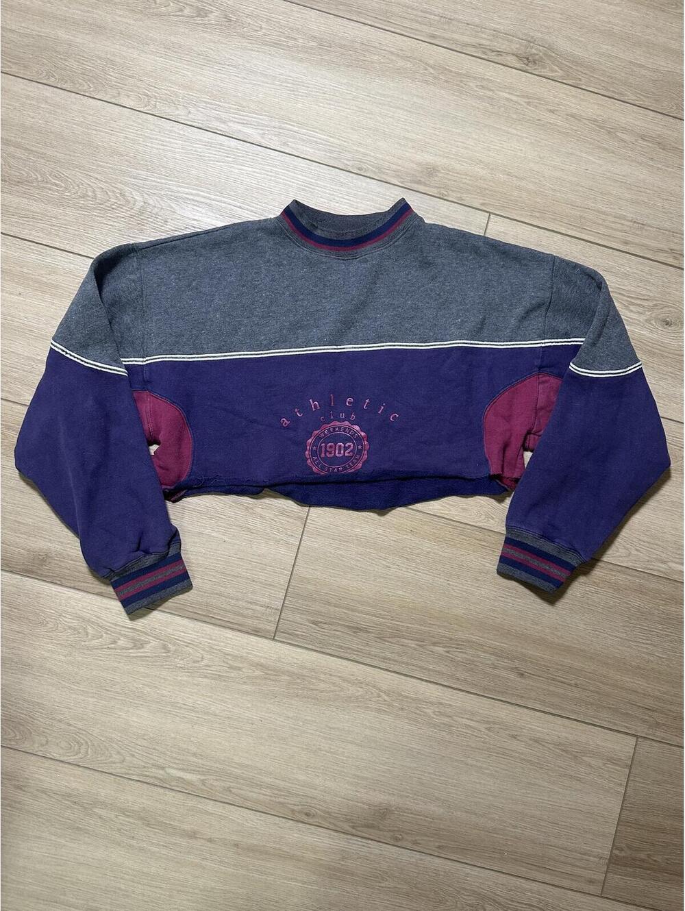 Weekends Athletic Club 1902 Cropped Colorblock Sweatshirt